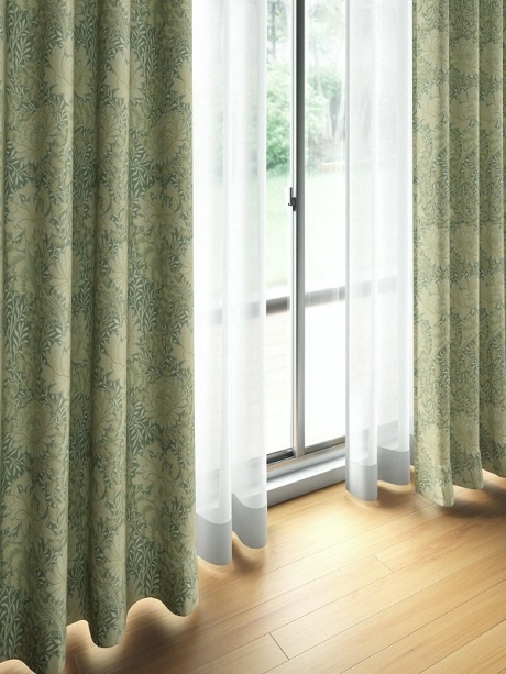 ウィリアムモリス☆クリサンティマム☆高級カーテン＆ローマンシェード