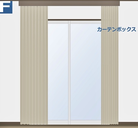 カーテンレール取付位置 F